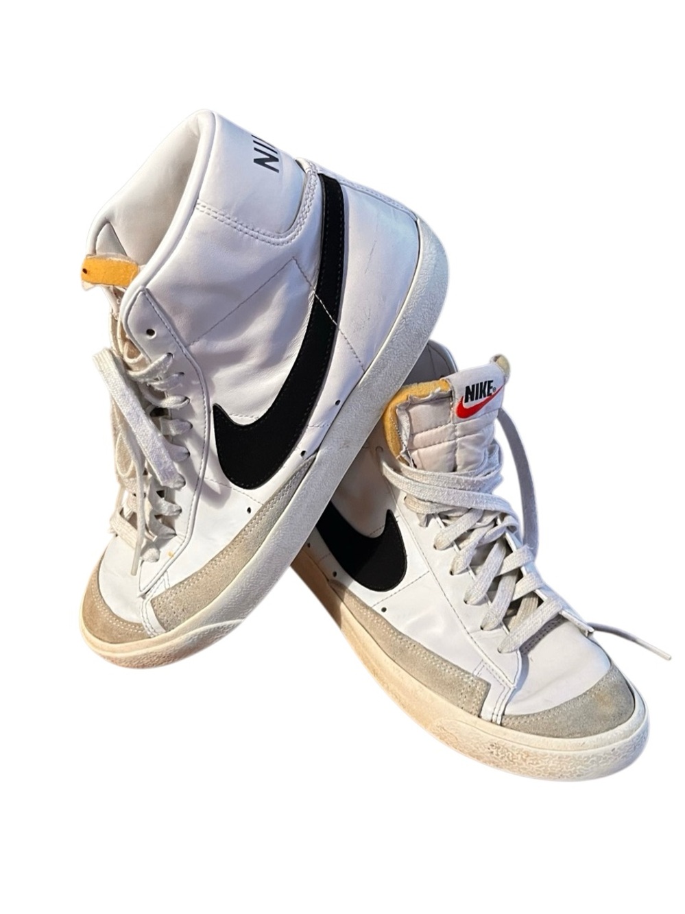 Nike Blazer Mid ‘77 Vintage White Black High Top Sneakers Women’s 10